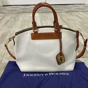 Dooney & Bourke white leather satchel